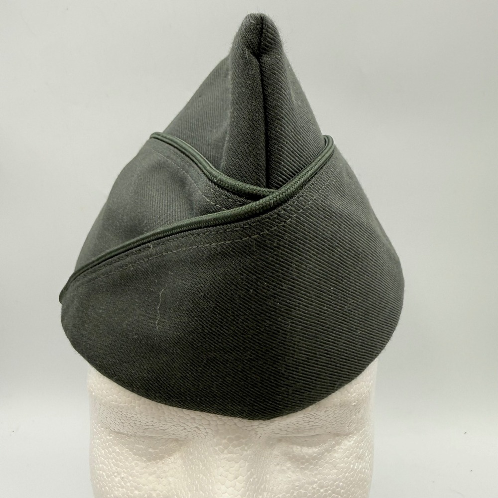 Vintage US Army Garrison Cap AG-344 Poly Wool Serge Green Size 7 1/4 Propper